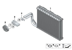 Air Conditioning Evaporator (Cooling Coil) 64119383678 Compatible with BMW 5 Series (F10) LCI &  6 Convertible (F12) & 7 Series (F01, F02, F03, F04) & ROLLS-ROYCE DAWN (RR6) & GHOST I (RR4) & WRAITH (RR5)
