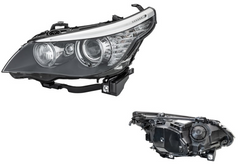 Complete Headlight (New) Assembly ( Bi-Xenon) Left 63127045691 & Right 63127045692 Compatible With BMW E60 E61 2007-2010