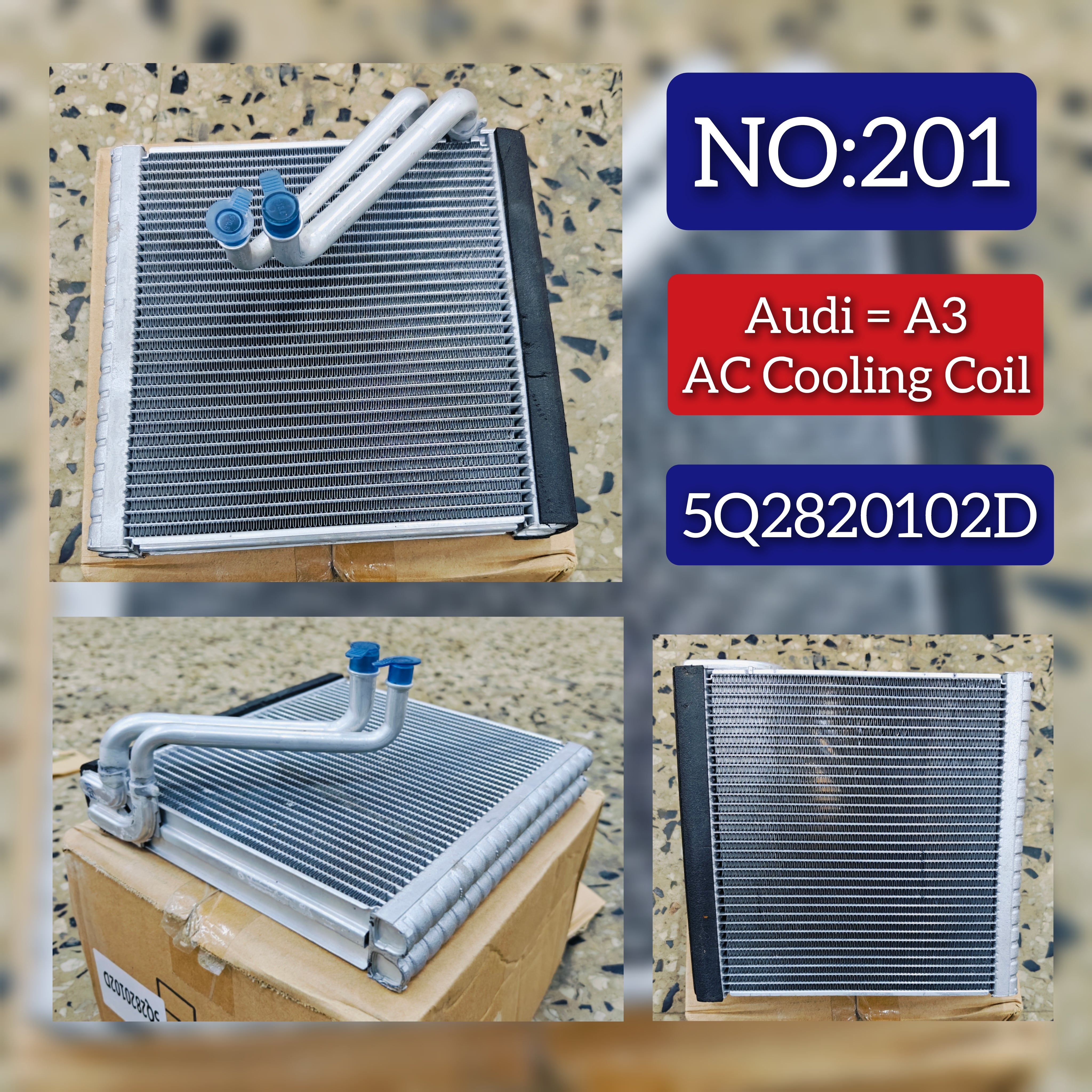 Air Conditioning Evaporator (Cooling Coil) 5Q2820102D Compatible with AUDI A3 Convertible (8V7, 8VE) | A3 / S3 & Q3 Sportback (F3N) & TT (FV3, FVP) & VW GOLF VII Van (5G1) &  SKODA KAROQ (NU7, ND7)