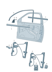 Front Left Glass Machine 1U0837461B Compatible With SKODA OCTAVIA I (1U2) OCTAVIA I Combi (1U5)
