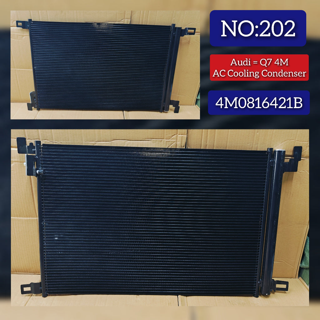 AC Condenser 4M0816421B 4M0816411B Compatible with AUDI Q7 (4MB, 4MG, 4MQ) & Q8 (4MN, 4MT)