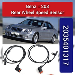 Rear Left  ABS Wheel Speed Sensor 2035401317 A2035401317 Compatible With MERCEDES-BENZ C-CLASS W203