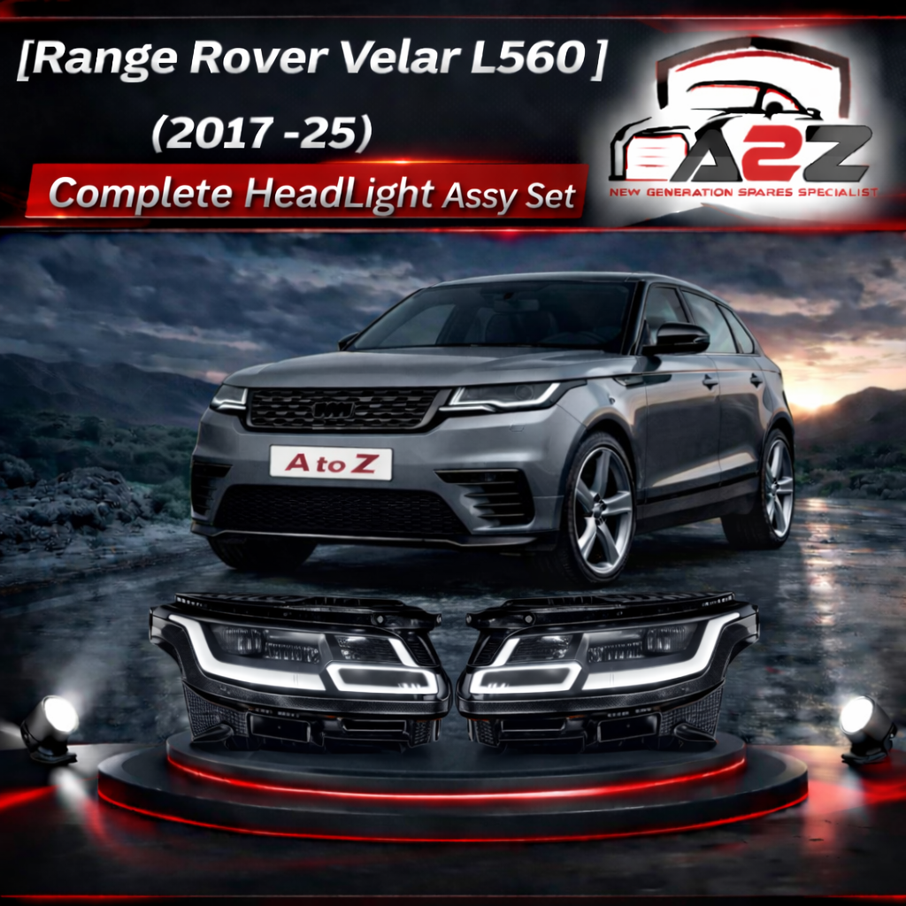 Complete Headlight Assy Right LR150072 & Left LR150077 Compatible With Range Rover Velar L560 Tag No.12