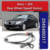 Rear Left/Right ABS Wheel Speed Sensor 2045400317 2049050100 Compatible With MERCEDES-BENZ C-CLASS W204