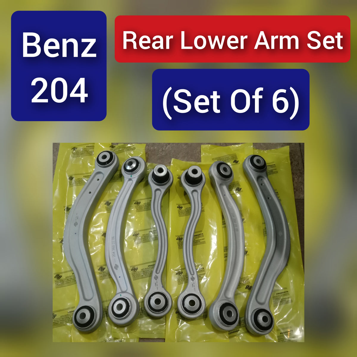 Rear Lower Control Arm (Set Of 4) Left 2043304311 2043304411& Right 2043306711 2043306811with MERCEDES-BENZ C-CLASS (W204) & E-CLASS Convertible (A207) & SLK (R172)