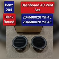 Front Ac Vent Gril Dashboard  Left & Right (Set) 20468002879F45 Compatible With BENZ=204 Black Round