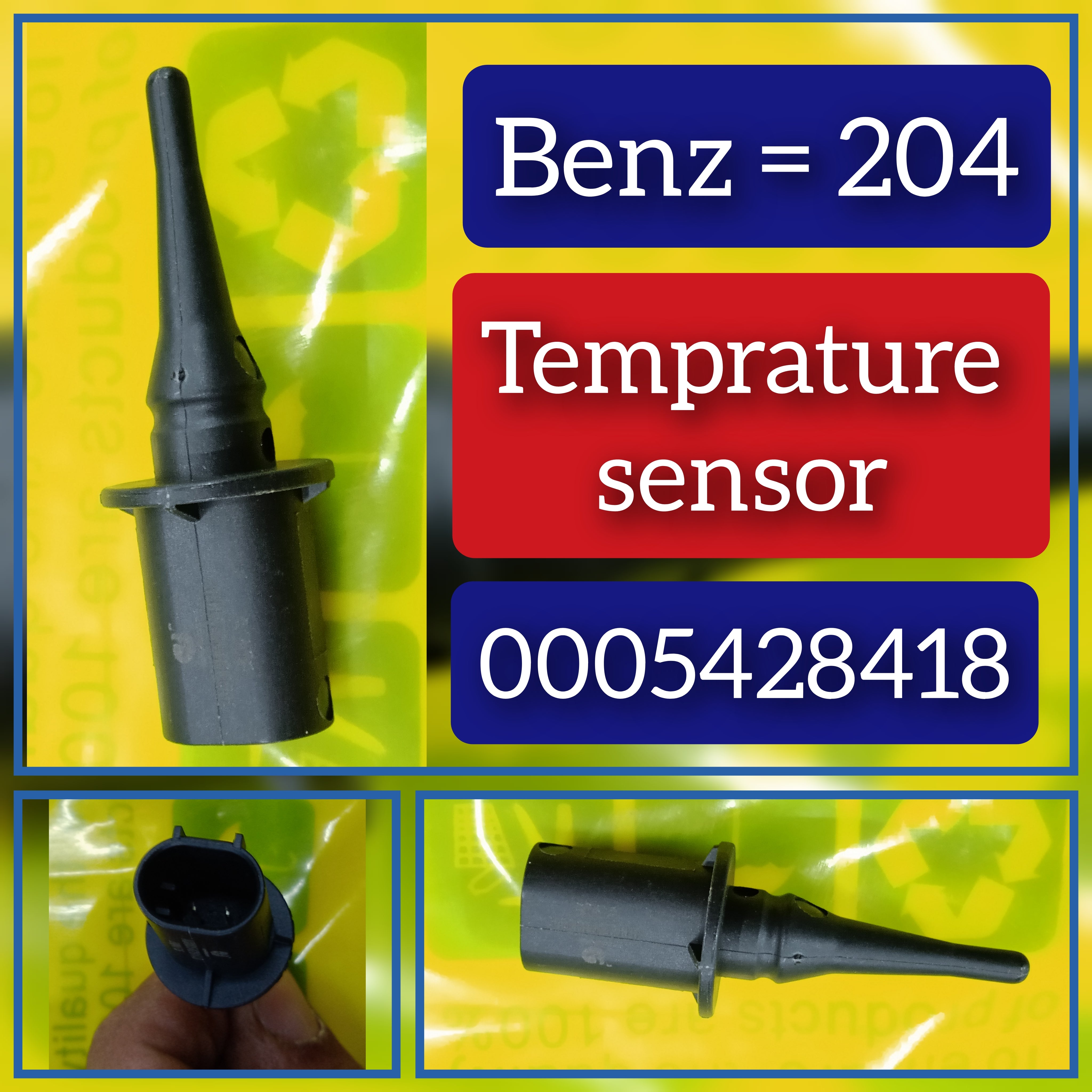 Temperature Senser 0005428418 0075421318 Compatible With MERCEDES-BENZ A-CLASS (W176) &C-CLASS (W202) & CLS (C218) &E-CLASS (W210)