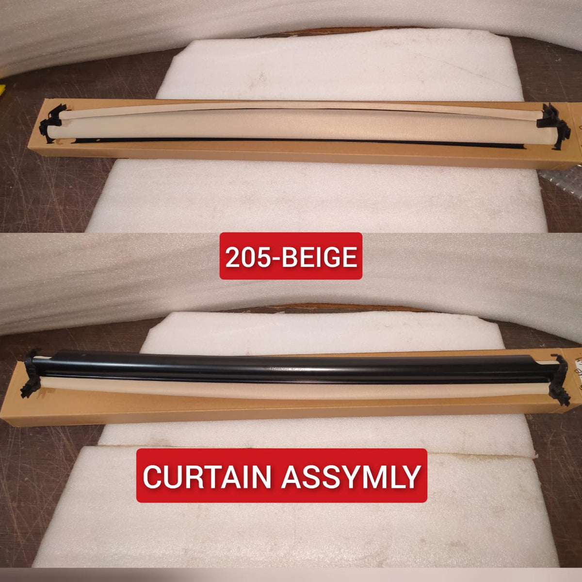 Front Black & Beige Sunroof Sunshade Curtain Cover Assembly Compatible With Mercedes Benz C-CLASS W205