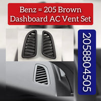 Front Ac Vent Dashboard  Left & Right (Set) 2058804505 Compatible With BENZ=205 Brown