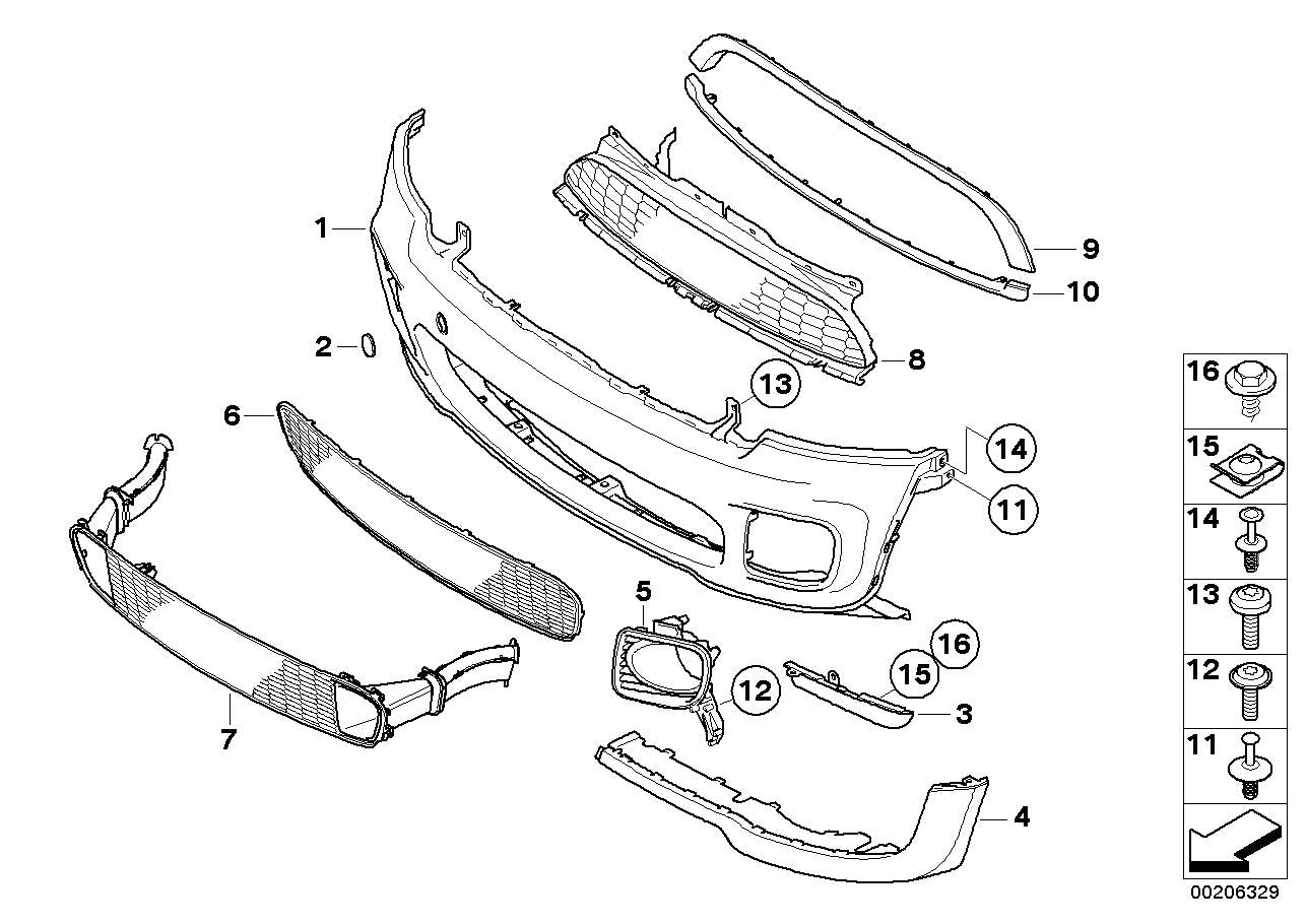 GRILLE STRIPE UP-Black 51130417134 Compatible With MINI COOPER R56