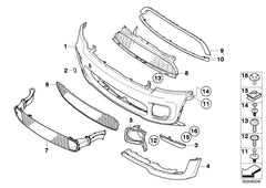 GRILLE STRIPE UP-Black 51130417134 Compatible With MINI COOPER R56