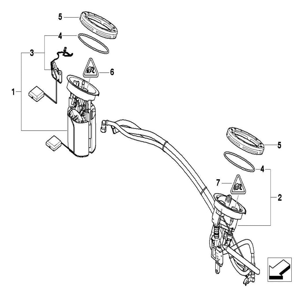 Electric Fuel Pump 16114422731 16117190946 16117197074 Compatible With BMW 3 Series E90 & X1 E84 Tag No.18