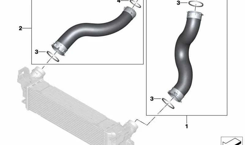 Charge Air Duct/Hose 11618580078 Compatible With BMW X3 G01 G08 X4 G02