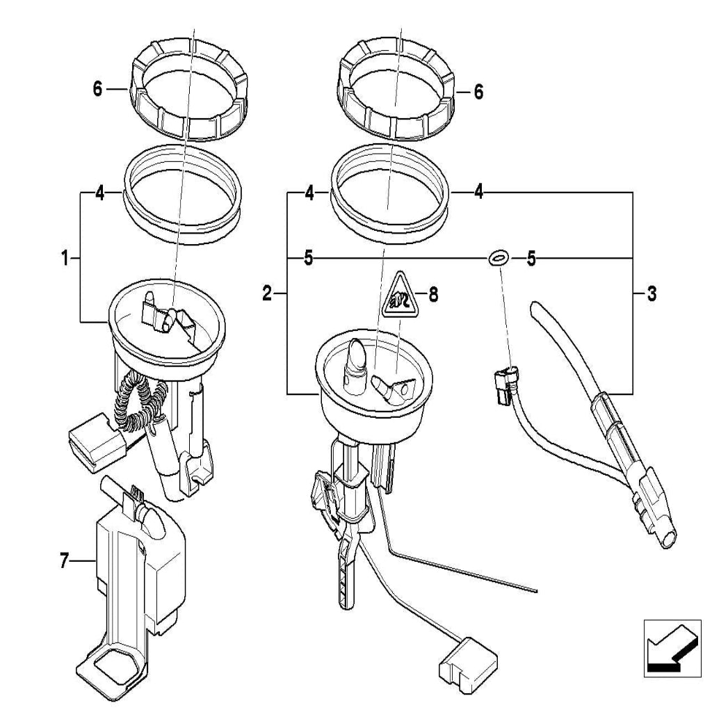 Fuel Pump 16146766942 161411841 161411841 16141184276 16141184276 16146766942 For BMW E46 Tag No.46