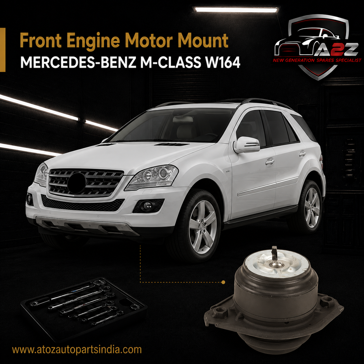 Front Engine Motor Mount 2512404417 Compatible With MERCEDES-BENZ M-CLASS W164