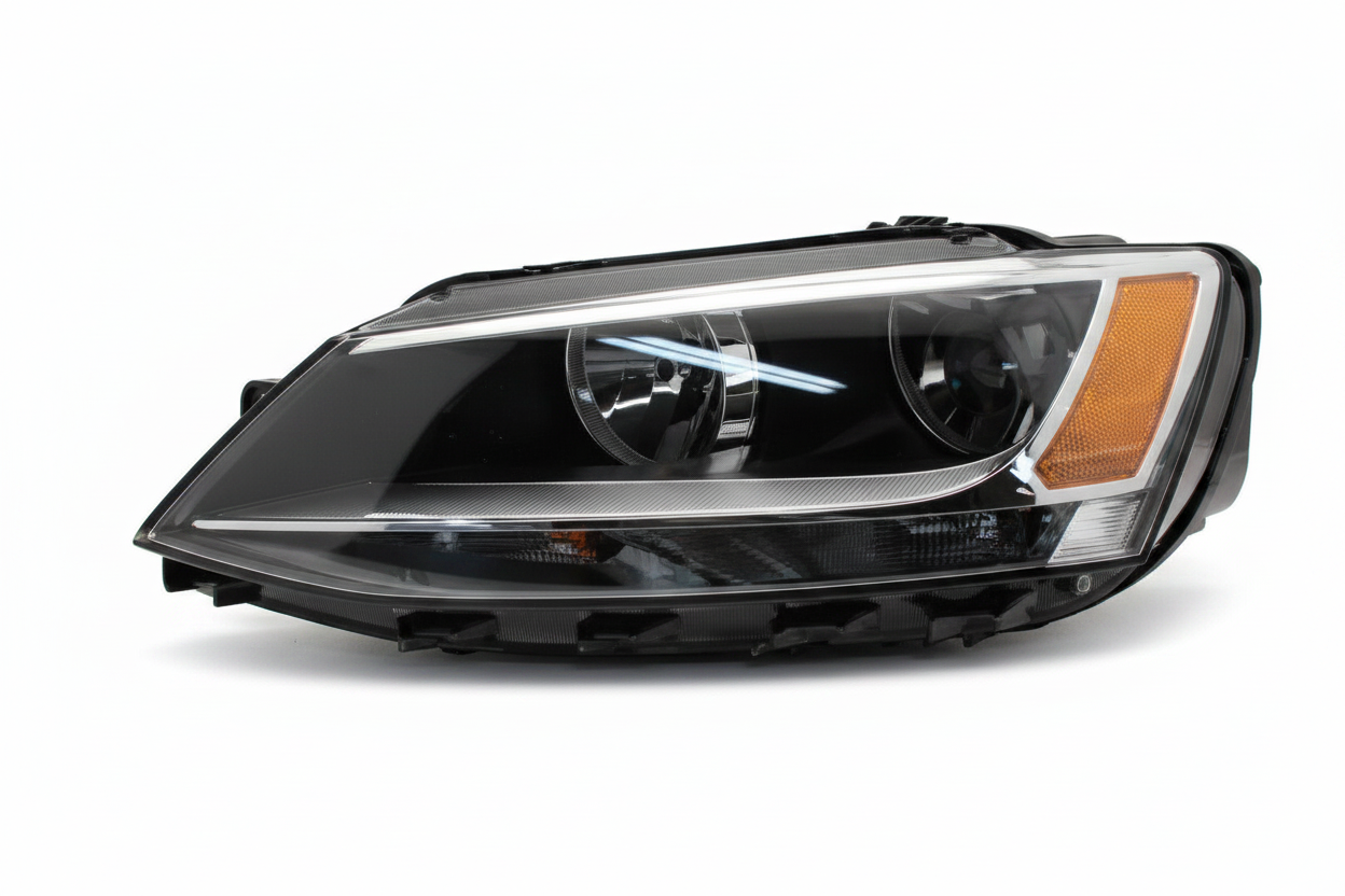 Headlight Headlamp Left Headlight Headlamp Left 5C7941005 & Right 5C7941006  (Without Blaster) Compatible With Volkswagen Jetta MK6 (LED)