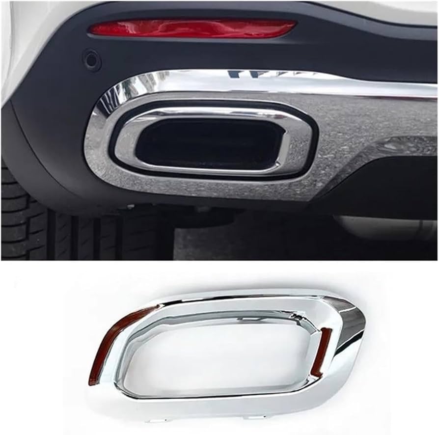 Tailpipe Bright Frame Exhaust Cover Left 1678856900 & Right 1678857000  Compatible With Mercedes Benz GLE W167 & GLS W167 & GLC X253 2020-2024 Tag No.215