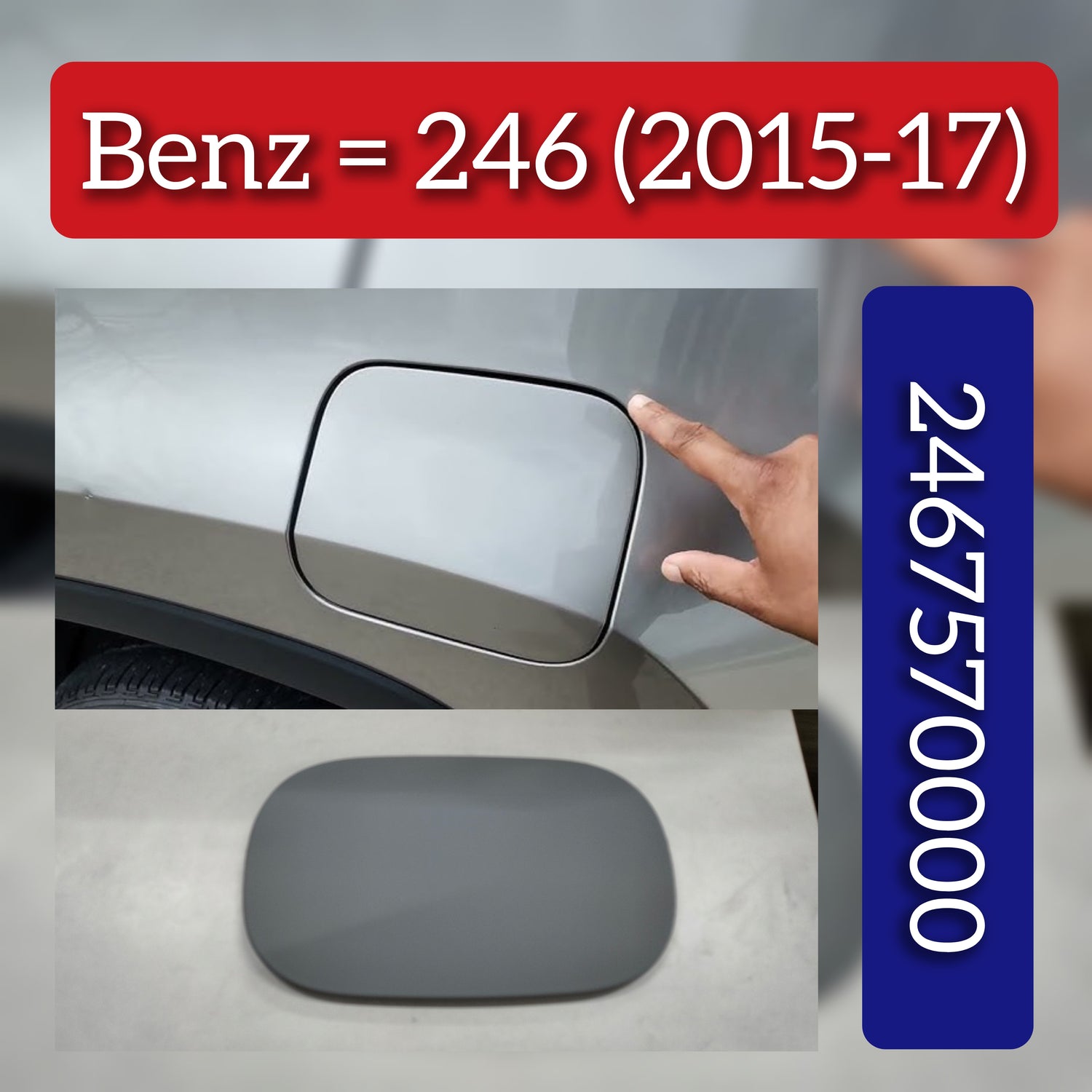 Fuel Tank Cap 2467570000 A2467570000 Compatible With MERZEDES BENZ B-CLASS W246 (2015-2017)