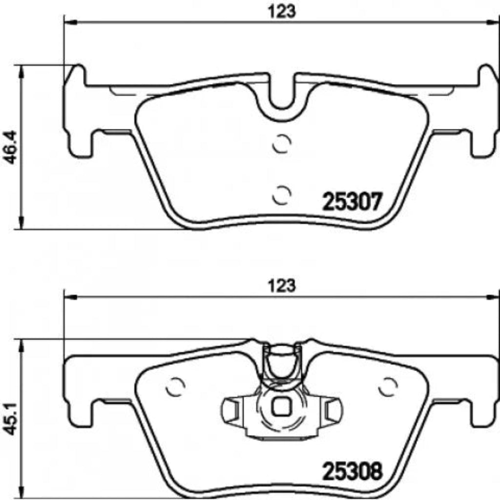 Rear Brake Pad 5Q0698451C 2500901 2500801 P85124 Compatible With AUDI A3 Q3  TT
