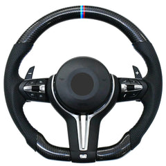 BMW F10 Carbon Fiber Steering Wheel combining lightweight design and sporty elegance for an enhanced driving experience.