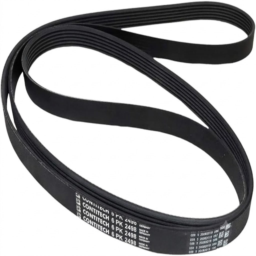 Multi RIB Belt 6PK2498 059903137AE 0125130707 Compatible With AUDI A4 B8 (8K2) | A4 / S4, A6 C6 (4F2) | A6 / S6, Q5 (8RB) (CONTINENTAL)