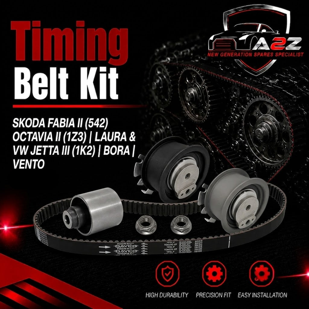 Timing Belt Kit KTB296 038198119A 038198119C 038198119J Compatible With SKODA FABIA II (542) OCTAVIA II (1Z3) | LAURA & VW JETTA III (1K2) | BORA | VENTO (DAYCO)