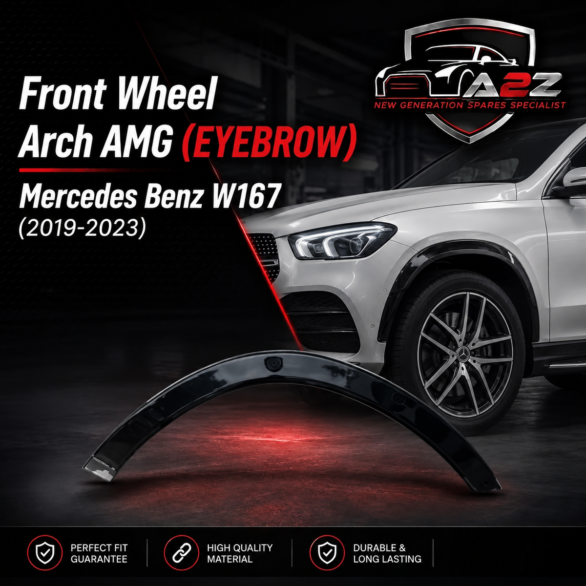 Front Wheel Arch AMG ( EYEBROW ) 1678809804 Compatible With Mercedes Benz W167 (2019-2023) Tag No.216
