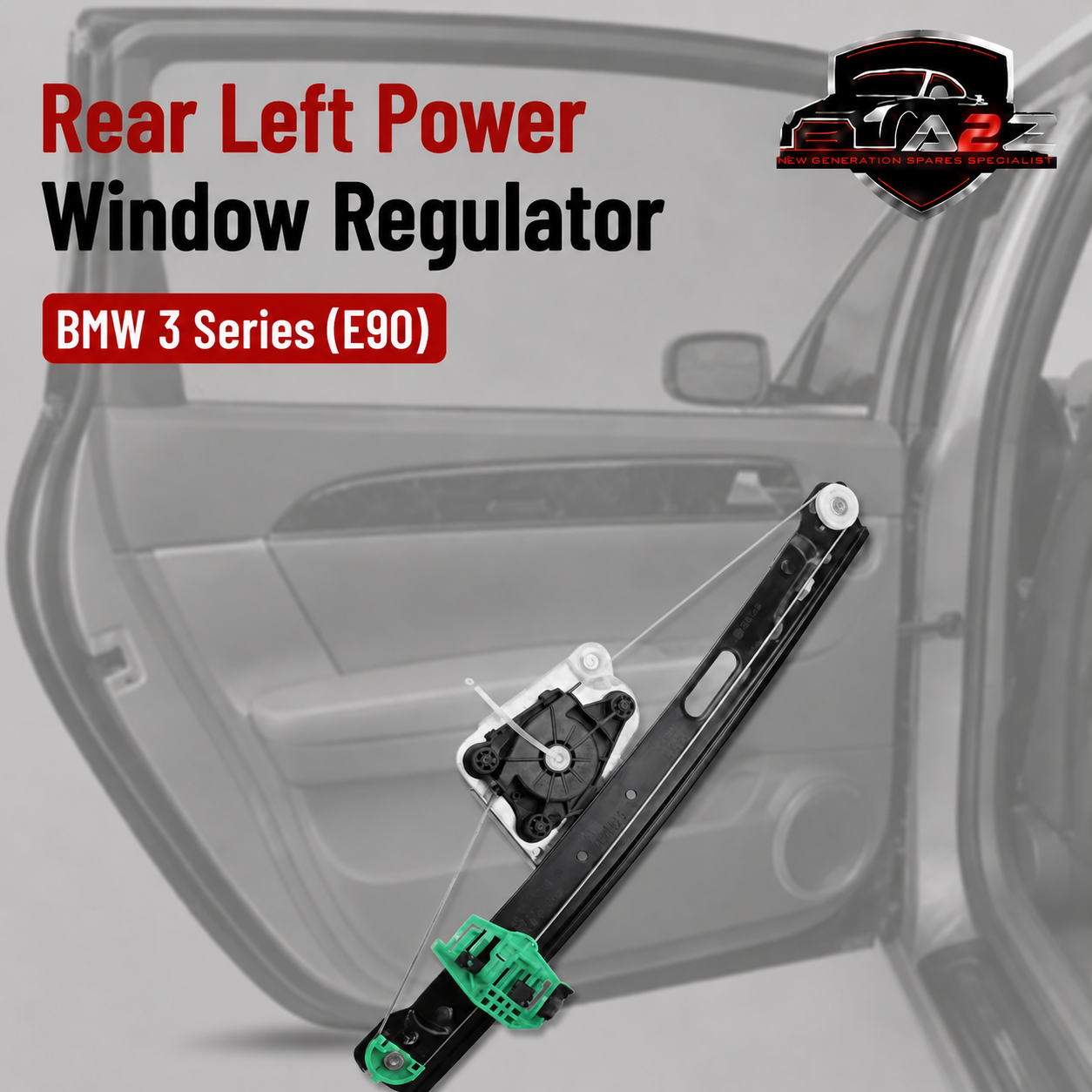 Rear Left Power Window Regulator 51357140589 Compatible with BMW 3 Series (E90)