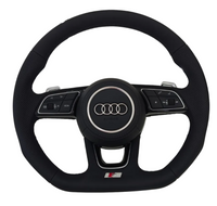 S4 Leather Black Steering Wheel Compatible With Audi A4 B9