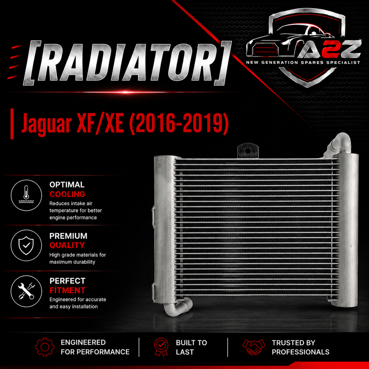 Radiator T2H3344 Compatible With Jaguar XF/XE (2016-2019)