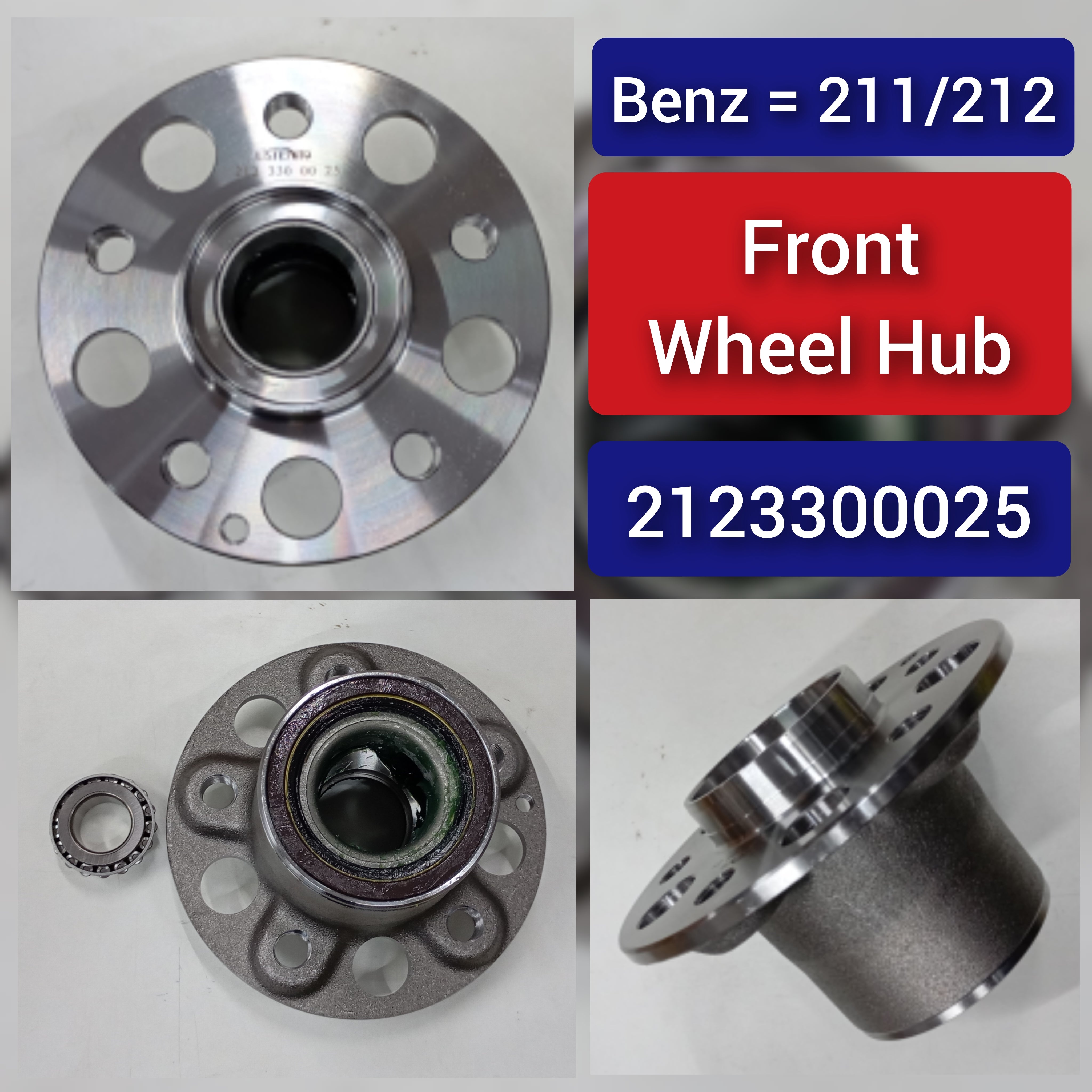 Front Wheel Hub 0109817405 1409810305 2123300025 0009809302 0029802002 0029806502 A0009809302 A0029802002 A0029806502 A1409810305 A2123300025 A2183300125 Compatible With MERCEDES-BENZ CLS C218 & CLS C219 & E-CLASS W211 W212