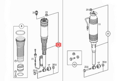 Rear Air Suspension Shock Absorber Strut 2203205013 Compatible With MERCEDES-BENZ S-CLASS W220