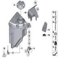 Coolant Bottle 17137647283 17117521071 17117639020 17137601949 17137806038 COMPITABLE WITH BMW 5 Series F10 7 Series F01 F02 F03 Tag-B-22