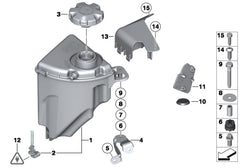 Coolant Bottle 17137647283 17117521071 17117639020 17137601949 17137806038 For BMW 5 Series F10 7 Series F01 F02 F03 Tag-B-22