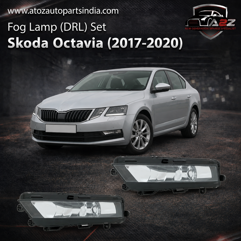 Fog Lamp (DRL) Set Left 5E0941699F & Right 5E0941700F Compatible With Skoda Octavia (2017-2020) Tag No.181