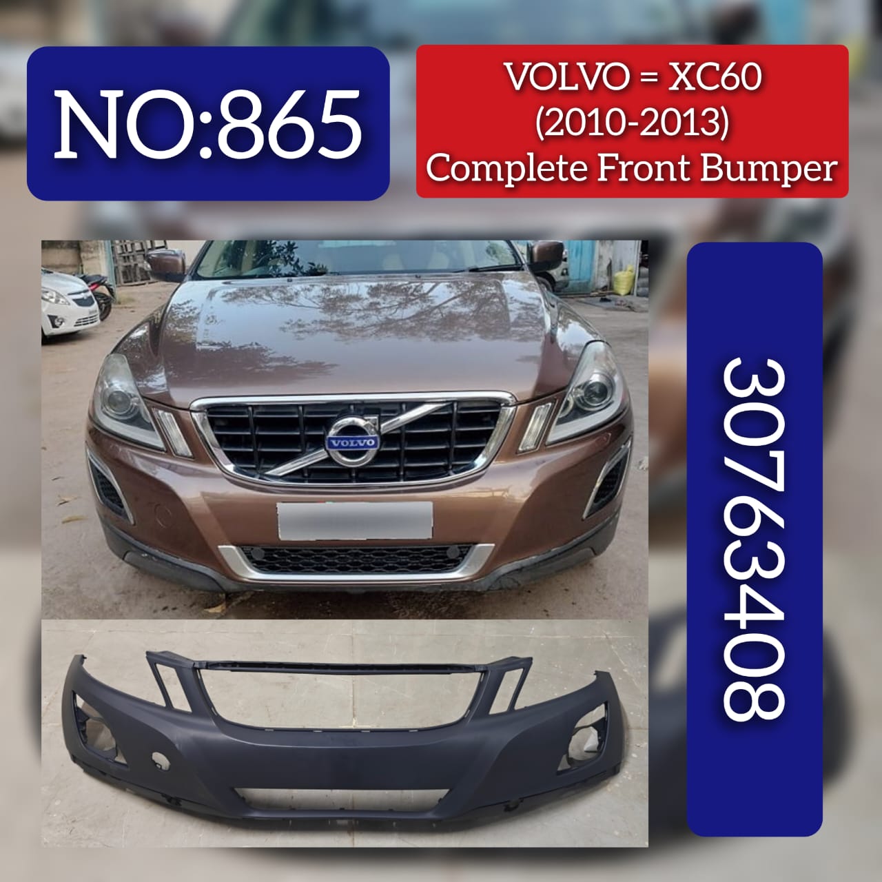 Front Bumper 30763408 Compatible With VOLVO  XC60 (2010-2013)