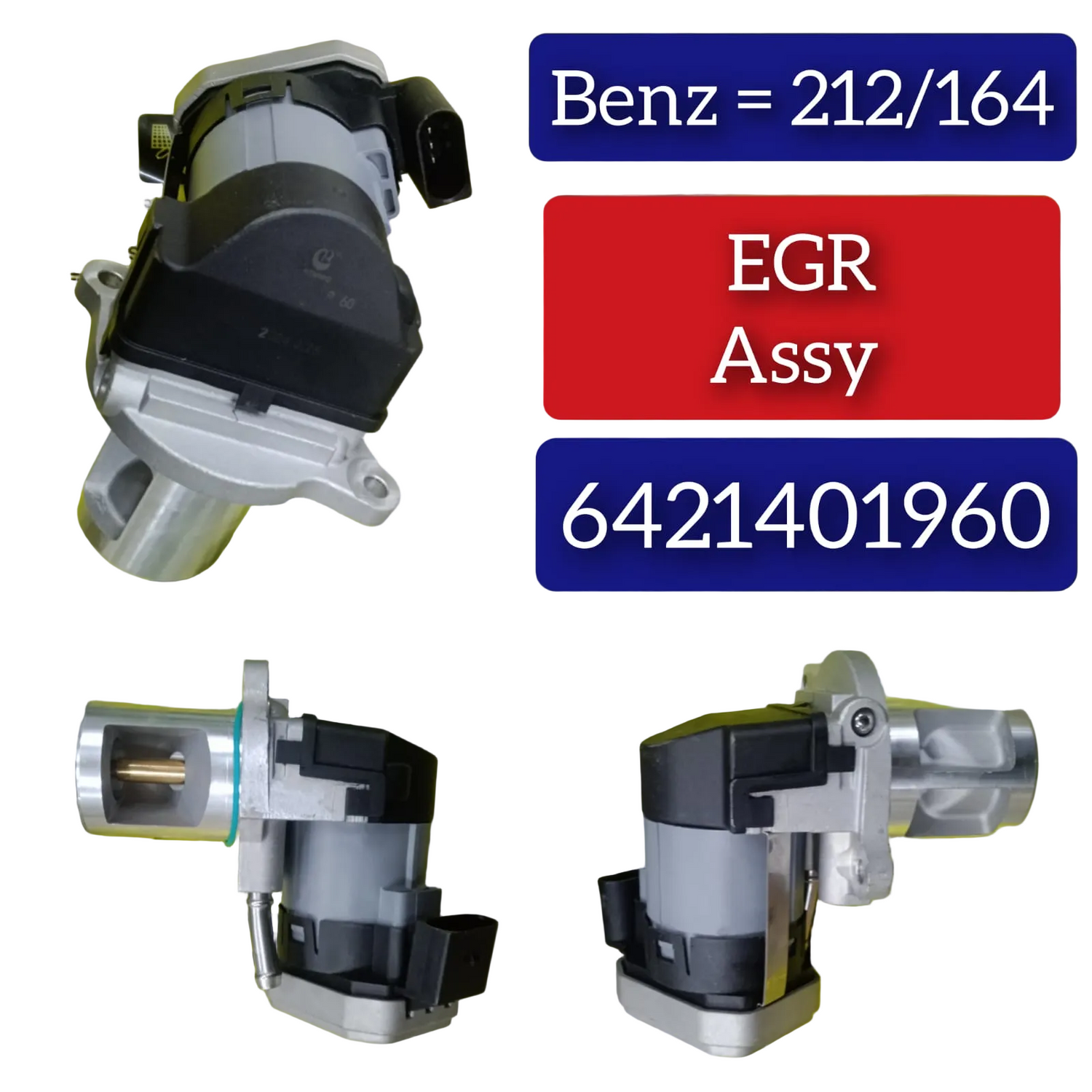 Exhaust Gas Recuperation EGR Assembly 6421401960 A6421401960 Compatible With MERCEDES-BENZ  E-CLASS (W212) & M-CLASS (W164)