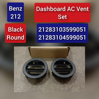 Front Ac Vent Dashboard  Left & Right (Set) 21283103599051 21283104599051 Compatible With BENZ=212 Black Round