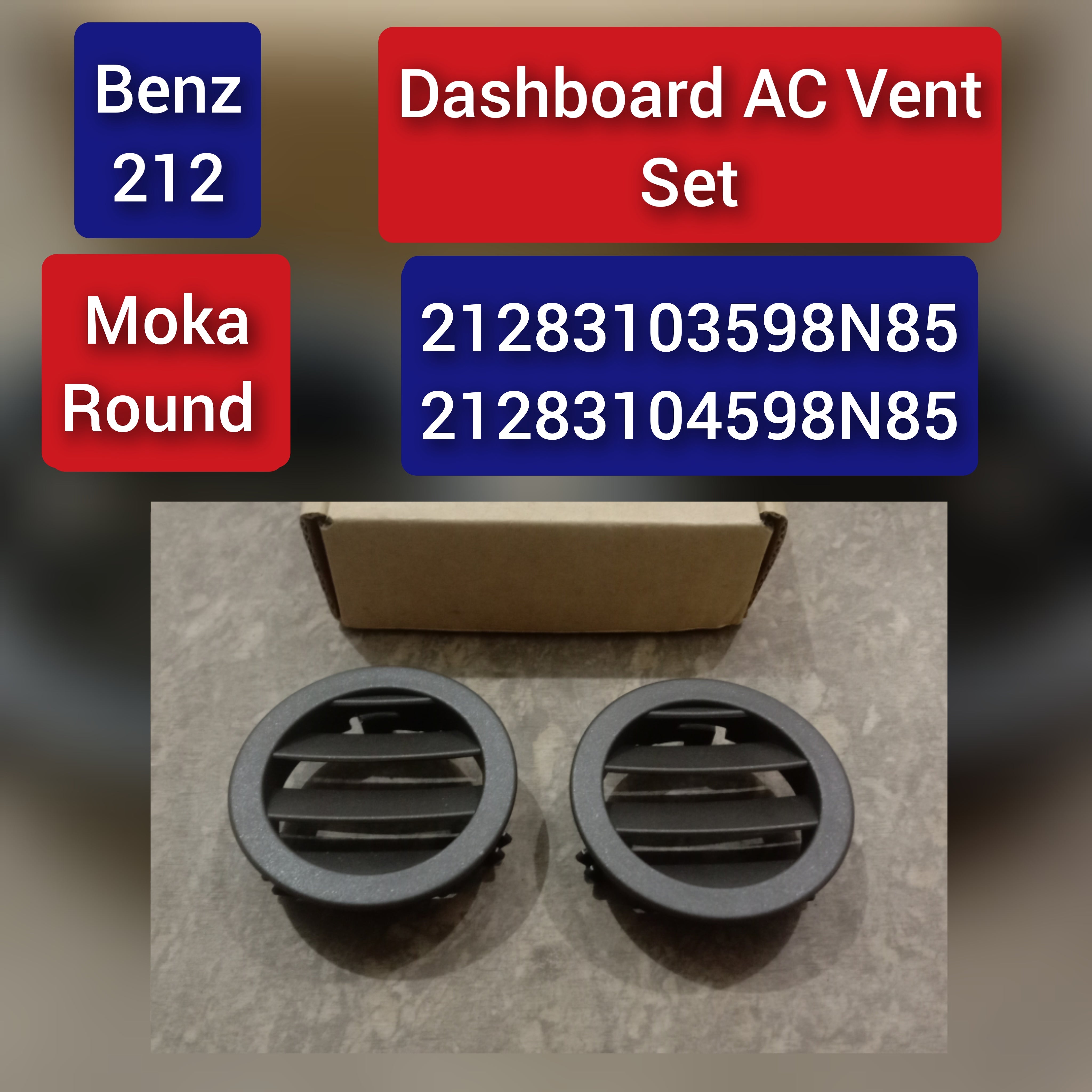 Front Ac Vent Dashboard  Left & Right (Set) 21283103598N85 Compatible With BENZ=212 Moka Round