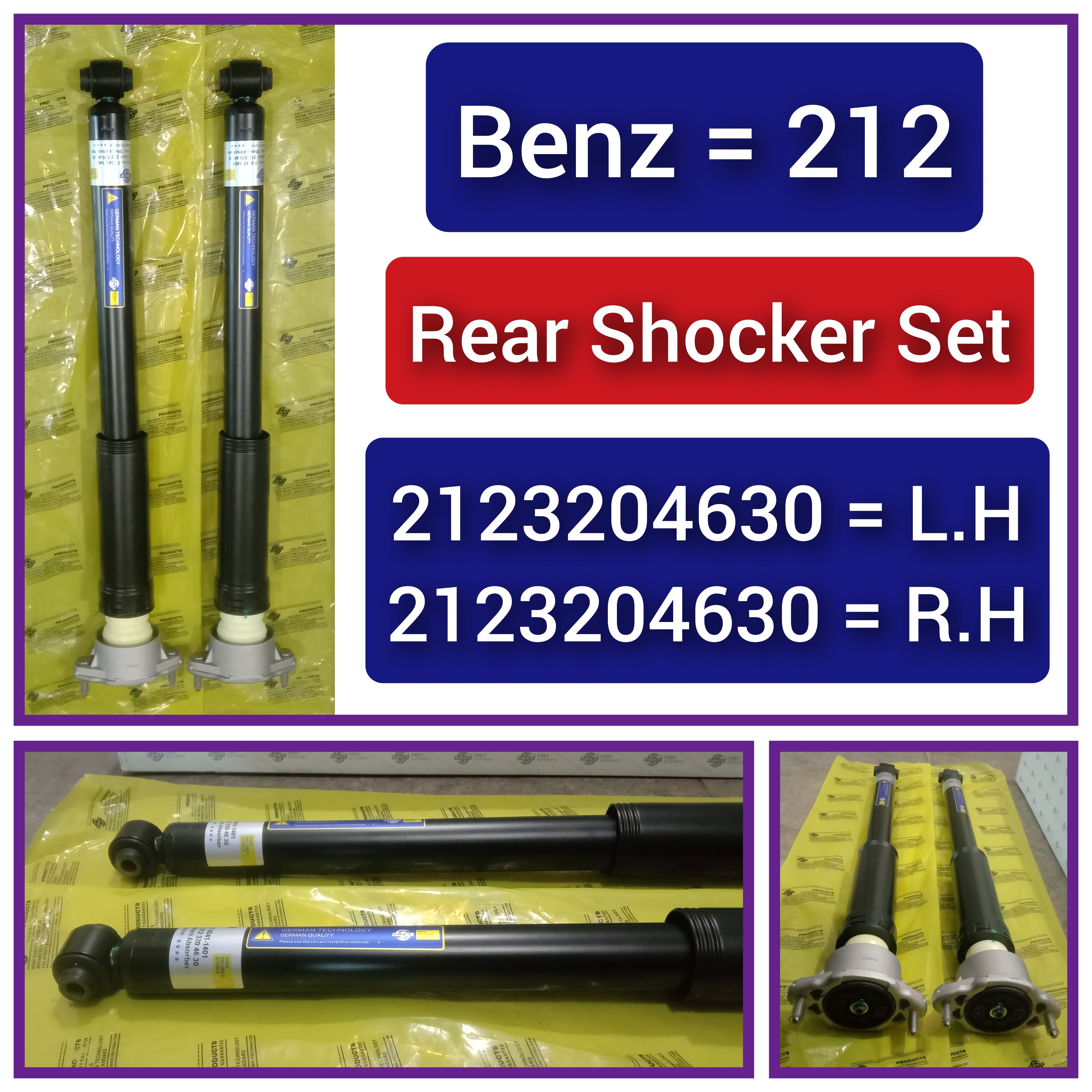 Rear (Left & Right Same) Shock Absorber 2123204630 Compatible With MERCEDES-BENZ E-CLASS (W212) (1PCS)