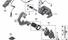 Rear Brake Pad Wear Sensor 34356778038 34356755267 Compatible With BMW 7 Series E65 E66 E67