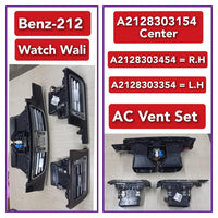Ac Vent Grille Assembly (Attached Watch)Center A2128303154 & Right A2128303454 & Left A2128303354 Compatible With MERCEDES BENZ E-CLASS W212