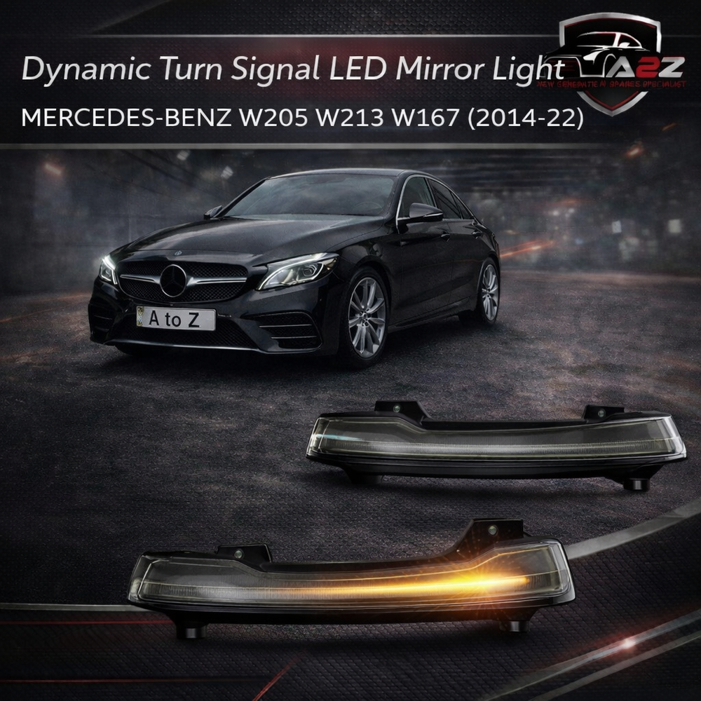 Dynamic Turn Signal LED Mirror Light Left A0999064501 & Right A0999064601 Compatible with MERCEDES-BENZ C-CLASS W205 & E-CLASS W213 & GLE W167 Tag-MLM-103
