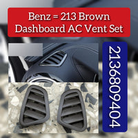 Front Ac Vent Grill Dashboard  Left & Right (Set) 2136809404 Compatible With BENZ 213 Brown