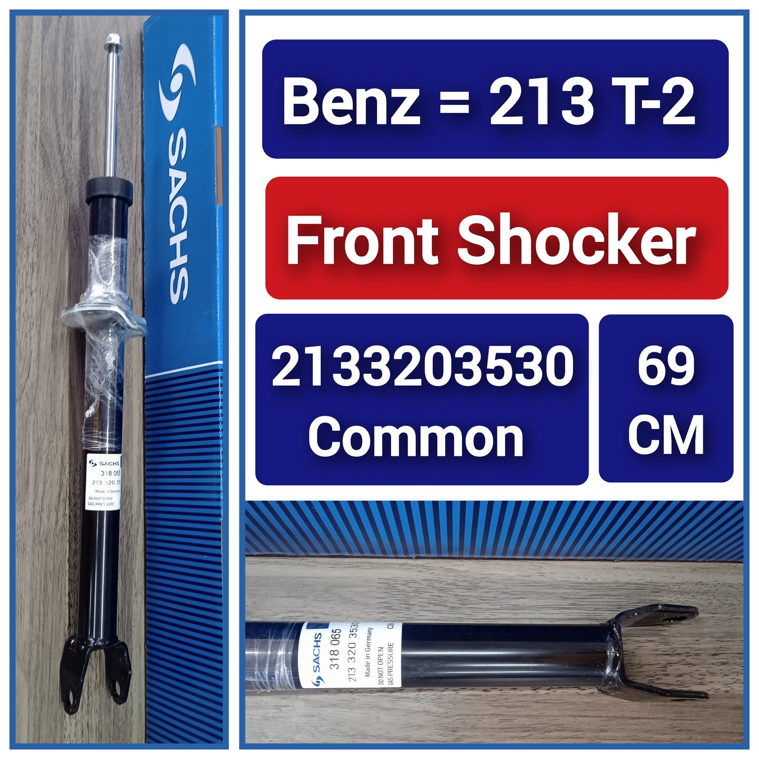 Front (Left & Right Same)  Shock Absorber 2133203530 Compatible With MERCEDES-BENZ E-CLASS (W213) (1PCS)