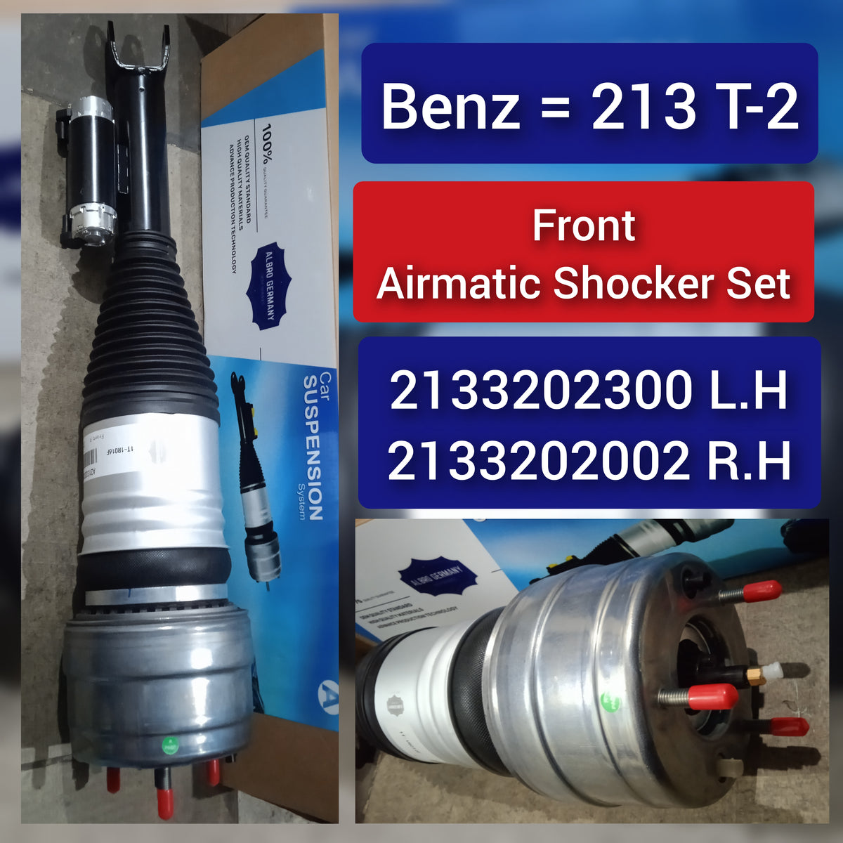 Front Left Air Suspension Shock Absorber Strut 2133202300 Compatible With MERCEDES-BENZ E-CLASS W213 T-2 (2016)