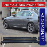 Side Skirt Set Left 2136980554 & Right 2136980664 2136980654 Compatible With Mercedes Benz E-Class (W213) (2016-2019)