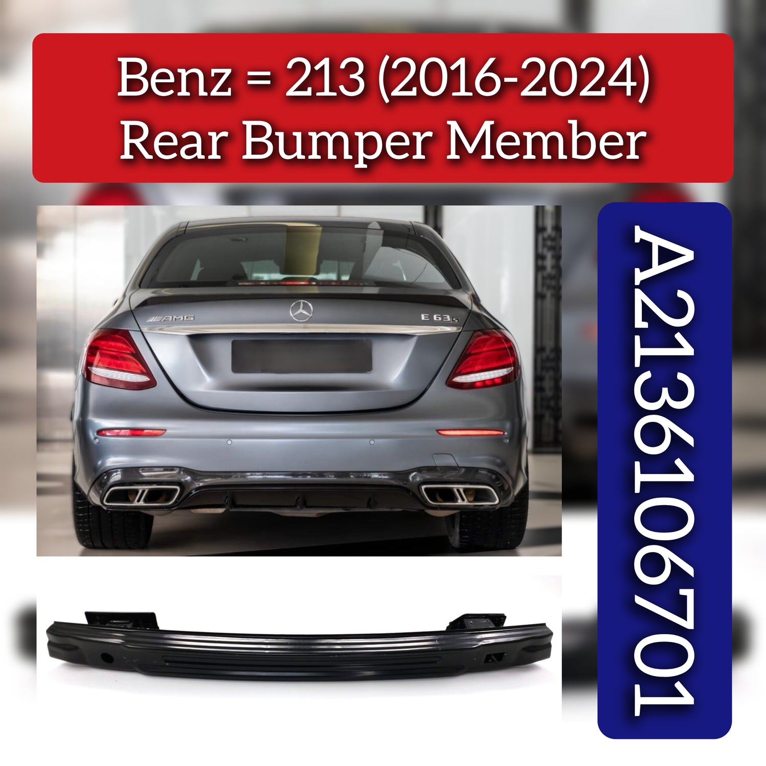 Rear Bumper Member 2136106701 Compatible With Mercedes Benz