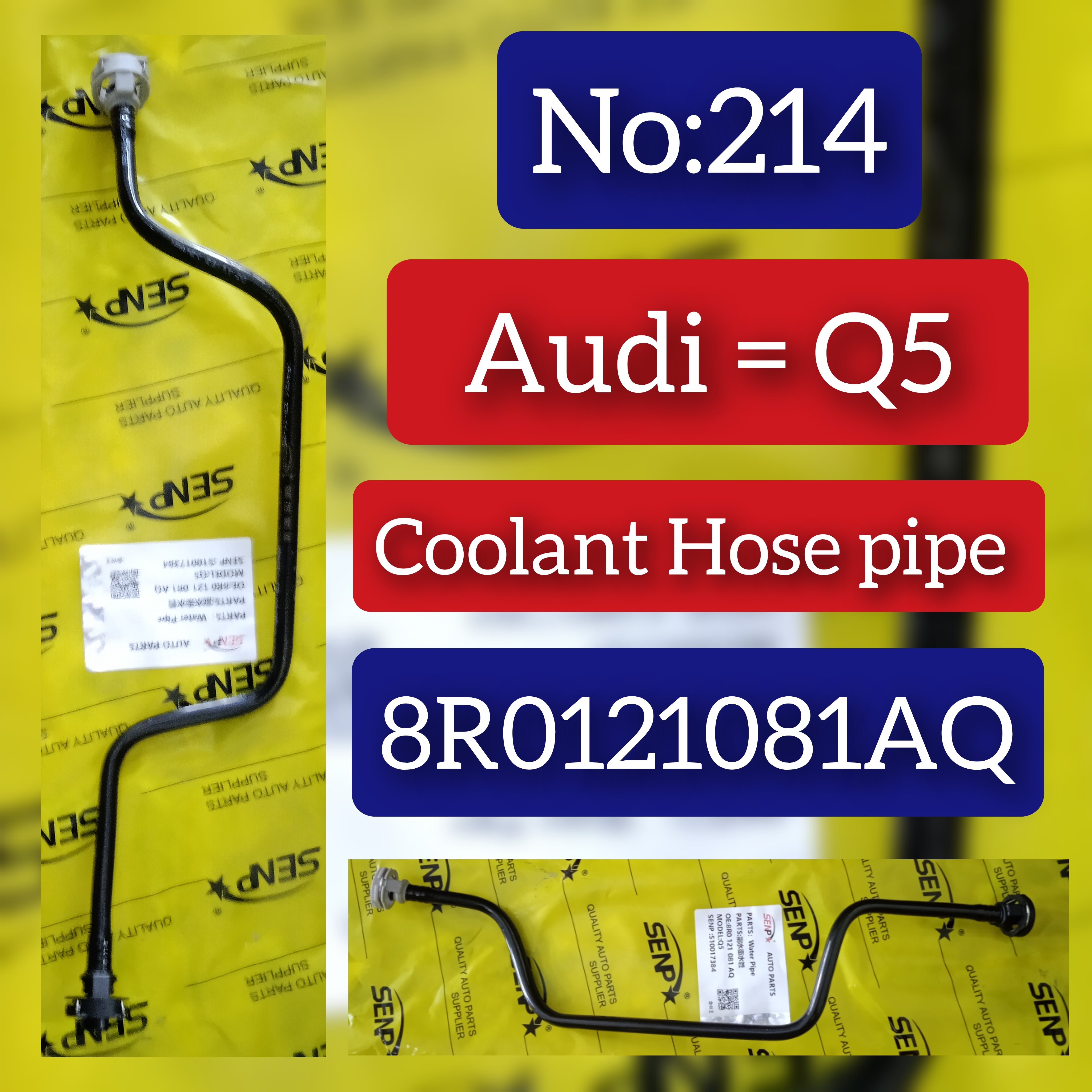 Coolant Hose Pipe 8R0121081AQ For Audi Q5 Tag-H-214