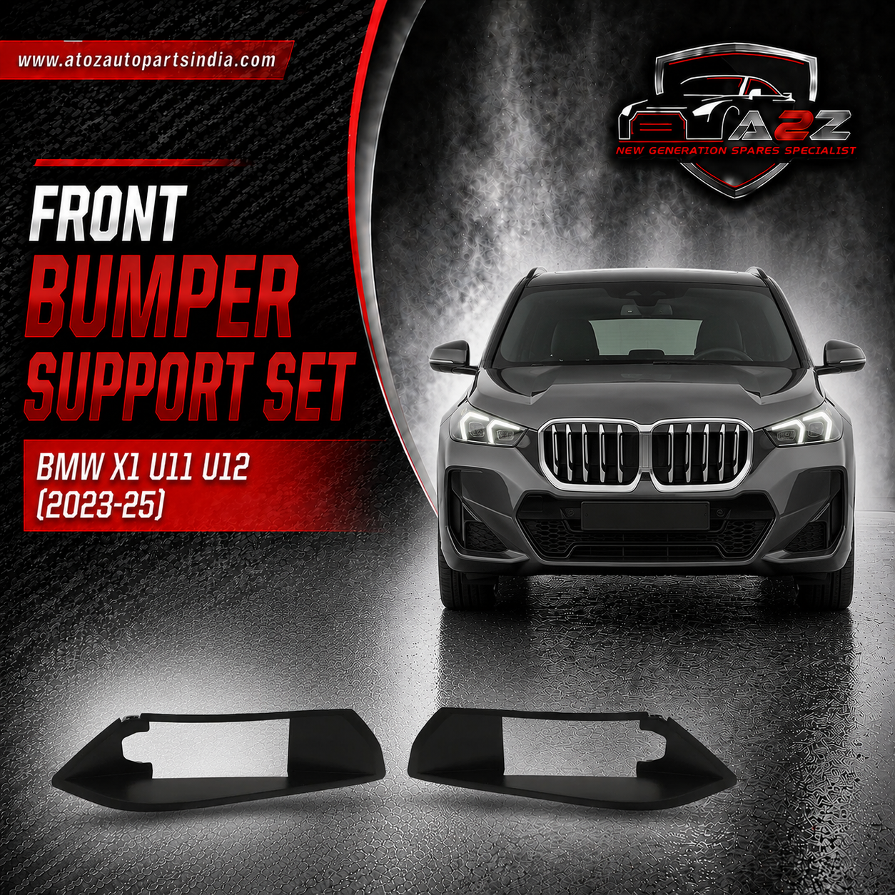 Front Bumper Support Left 51119881931 & Right 51119881932 Compatible With BMW X1 U11 U12 (2023-25)